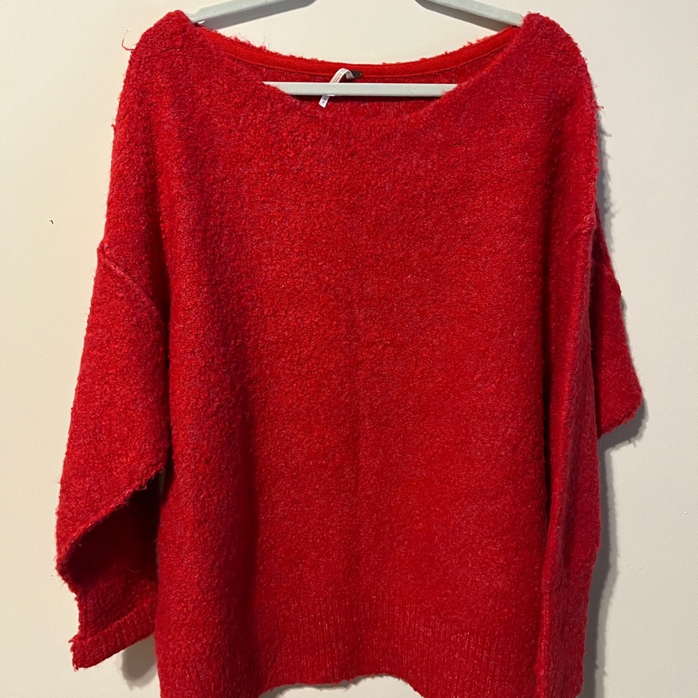 Free People Moira Slouchy Tunic / Cherry Fizz Combo - Picture 2 of 6